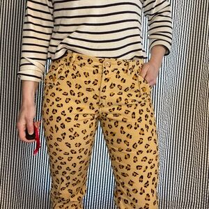 Marc Jacob’s Corduroy Pants Sz 10 Leopard Animal Print